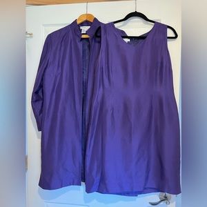 Coldwater creek silk dress and jacket set size 14 petite